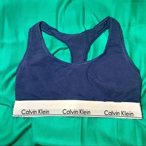 Calvin Klein navy blue sports bra